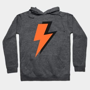 Orange and Black on Grey, Lightning Bolts Hoodie